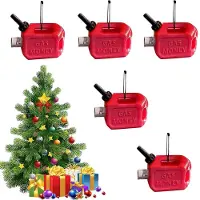 Skyfree 5 st/set Röd Rolig Gasburk Pengahållare Ornament För Julgransdekorationer