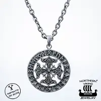 Northern Viking Jewelry Four Thor's Hammer hänge NVJ-H-RS030