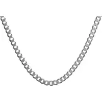 None silver halsband av pansarkedja 55cm - 9.2mm PANS250-55