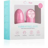 EasyToys - bärbart vibrerande ägg med fjärrkontroll, 7 rytmer (rosa)