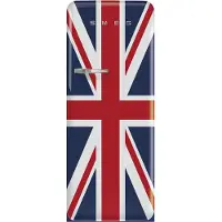 Smeg 50s Style Fab28r Union Jack Spetial Edition Kylskåp Med En Dörr