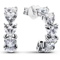 Pandora Classic Stone Sparling Hearts hoops 293657C01
