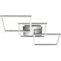 Briloner LED taklampa Frame, dimbar, Aluminium / grå / zink, Vardagsrum / matsal, Metall, Modern, LED-taklampa