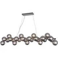Maytoni Glas pendellampa Dallas, dimbar, Förkromad / silver, Vardagsrum / matsal, Glas, Design, Pendellampa
