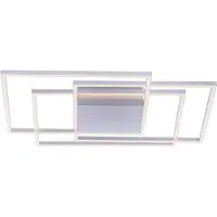 Paul Neuhaus LED taklampa Inigo, dimbar, Aluminium / grå / zink, Vardagsrum / matsal, Metall, Modern, LED-taklampa
