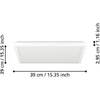Eglo ROVITO-Z TAK 390X390 RGB/CCT 21W 3000LM W/REMOTE IP44 VIT