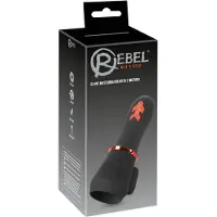 Rebel - penistoppvibrator med batteri och 2 motorer - svart