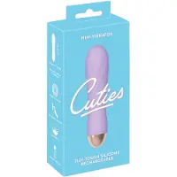 Cuties Mini - vibrator med galler - uppladdningsbar vattentät - lila