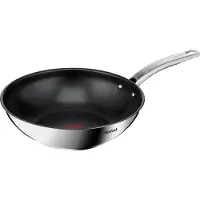 Tefal Intuition B8171944, Rund, Wokpanna, Svart, Rostfritt stål, Titan, Rostfritt stål, Thermo-Spot