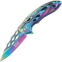 Mtech Flame Linerlock A/O Rainbow