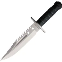 Rough Ryder Survival Knife RR2585, Satin D2, Green Aluminium, survival knife