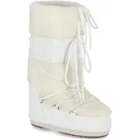 Moon Boot för kvinnor. 80D1408900 Icon Fuskpälsstövlar vit (35/38), Karta, Ingen, Casual, Snö