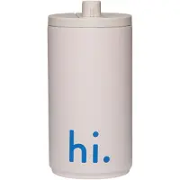 Design Letters Thermomugg - Travel - 350 ml - Beige m. Hej - - One Size - Termosflaska