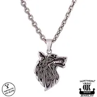 Northern Viking Jewelry Fenrir Wolf hänge NVJ-H-RS044