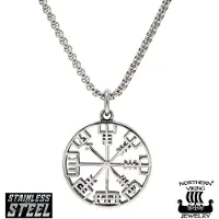 Northern Viking Jewelry Vegvisir NVJRS079 halsband