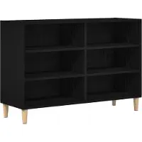 vidaXL Sideboard Svart Ek 103,5 x 35 x 70 cm Konstruerat trä
