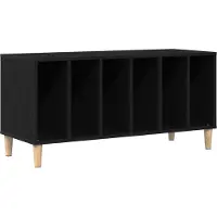 vidaXL Skivskåp med hylla Svart Ek 100 x 38 x 48 cm Konstruerat trä
