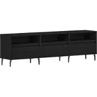 vidaXL TV-skåp Svart Ek 150 x 30 x 44,5 cm Konstruerat trä
