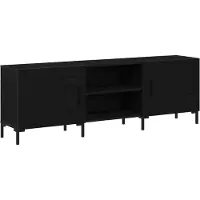 vidaXL TV-bänkset Svart Ek 150 x 30 x 50 cm Konstruerat trä