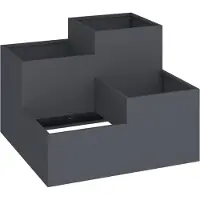 vidaXL Trädgårdsplanterare Antracit 100 x 100 x 60 cm Stål