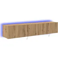 vidaXL TV Vägghylla 2 pcs Artisan Ek 80 x 35 x 31 cm Konstruerat trä