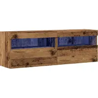 vidaXL TV Vägghylla 2 pcs Gammalt trä 60 x 30 x 40 cm Konstruerat trä