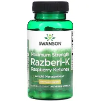 Swanson Health , Razberi-K, Raspberry Ketoner, Maximum Strength, 500 mg, 60 veggiekapslar