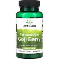 Swanson Health Fullspektrum Gojibär, 500 mg, 60 kapslar