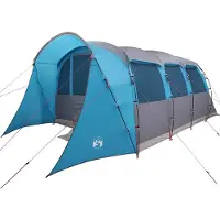 vidaXL Familjetält med tak Blå och grå 576 x 325 x 213 cm