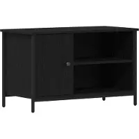 vidaXL TV-skåp Svart ek 80 x 40 x 50 cm Konstruerat trä