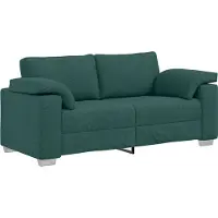 vidaXL Tvåsitssoffa Mörkgrön 180 cm tyg