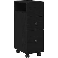 vidaXL Badrumsmöbelset Svart Ek 33 x 23 x 65 cm Konstruerat trä