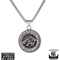 Northern Viking Jewelry Fenrir Rune halsband NVJRS125