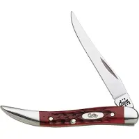 Case Knives Case Small Texas Toothpick Pocket Worn Old Red Bone, 610096 SS pocket knife
