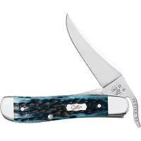 Case Knives Case Russlock 51859 Pocket Worn Mediterranean Blue Bone, Peach Seed Jig 61963L SS pocket knife