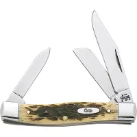 Case Knives Case Stockman Amber Jigged Bone, 00079, 63032 CV pocket knife