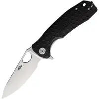 Honey Badger Knives Medium Leaf Linerlock Black