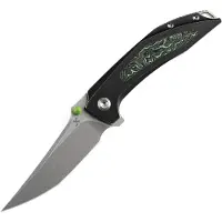 Kansept Knives Baku Linerlock Blk/Grn CF