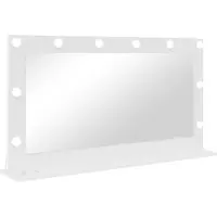 vidaXL Smink Spegel Vit 100 x 55 x 18 cm Glas och konstruerat trä