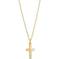 Top Gold silver kors 13x23mm guldpläterad 5256651508