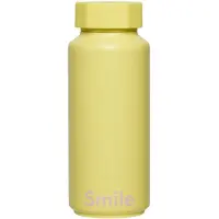 Design Letters Termosflaska - 500 ml - Leende - Gul - - One Size - Termosflaska