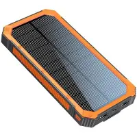 Lippa 10000mAh solcellsenergibank - 2x USB-A - Svart