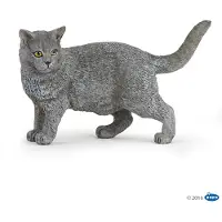 Papo Chartreuxkatt - L: 8 cm - - One Size - Leksaksdjur