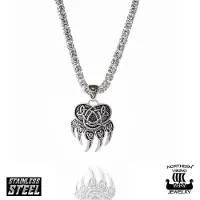 Northern Viking Jewelry NVJRS047 halsband Bear Paw