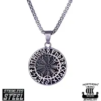 Northern Viking Jewelry Riimu Helm Of Awe halsband NVJRS103