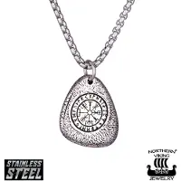 Northern Viking Jewelry Vegvisir Stone halsband NVJRS116
