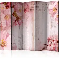 Artgeist Rumsavdelare / Skärmvägg - Pink apple blossoms II - 225x172