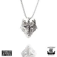 Northern Viking Jewelry NVJRS048 halsband Guardian Wolf