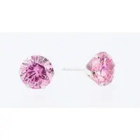 Silver Bar zirkonörhängen 4 mm ljusröd 3743