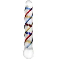 Rimba Rachella - dubbelglas dildo - transparent/färgad